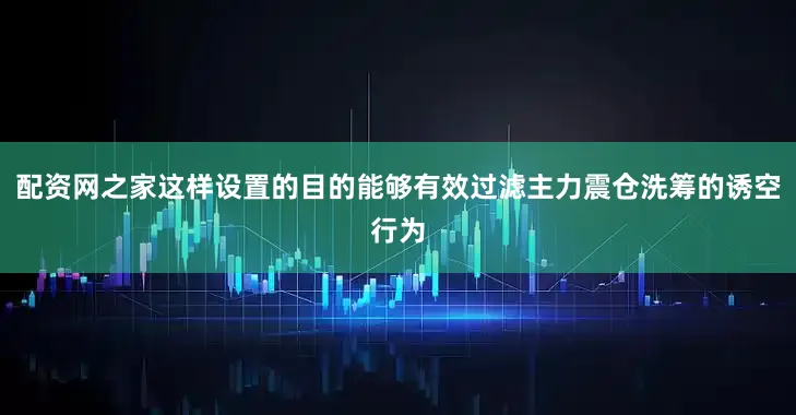 配资网之家这样设置的目的能够有效过滤主力震仓洗筹的诱空行为