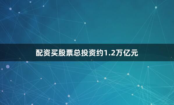 配资买股票总投资约1.2万亿元
